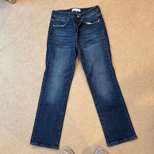 Dark Blue Straight Leg Women's Jeans